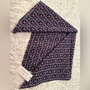 Vera Bradley Floral Black and Purple Scarf/Bandana